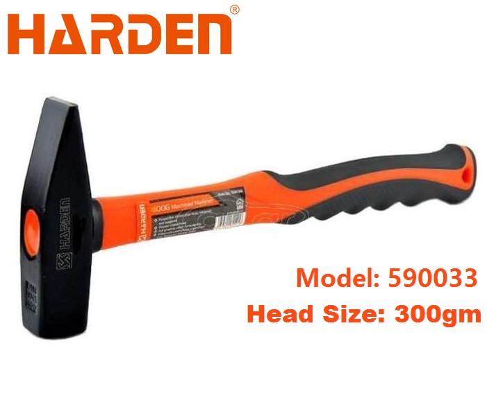 HARDEN Machinist Hammer With 5 size option ( 200gm | 300gm | 500gm | 800gm | 1000gm ), Fiberglass Handle, Chipping Hammer; 590032_img_8