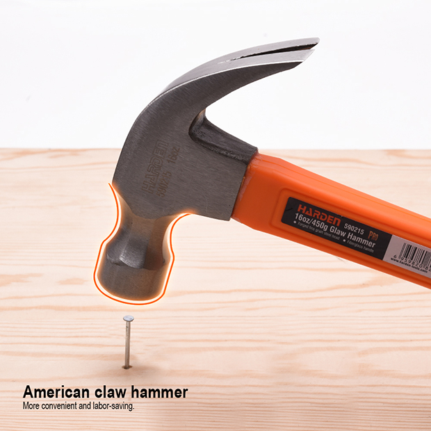 HARDEN 16oz Claw Hammer, 500gm, Fiberglass Handle; 590215_img_3