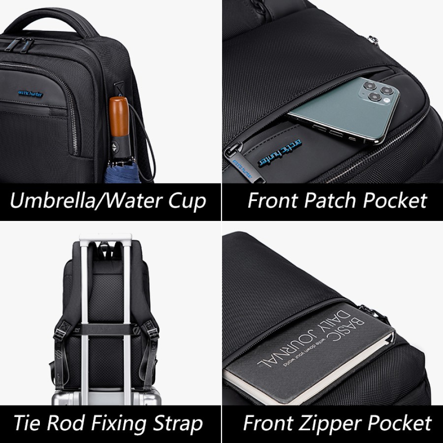 Arctic Hunter B00477 City Hunter Series Waterproof Anti Theft Backpack 15.6inch Laptop Compartmen_img_3