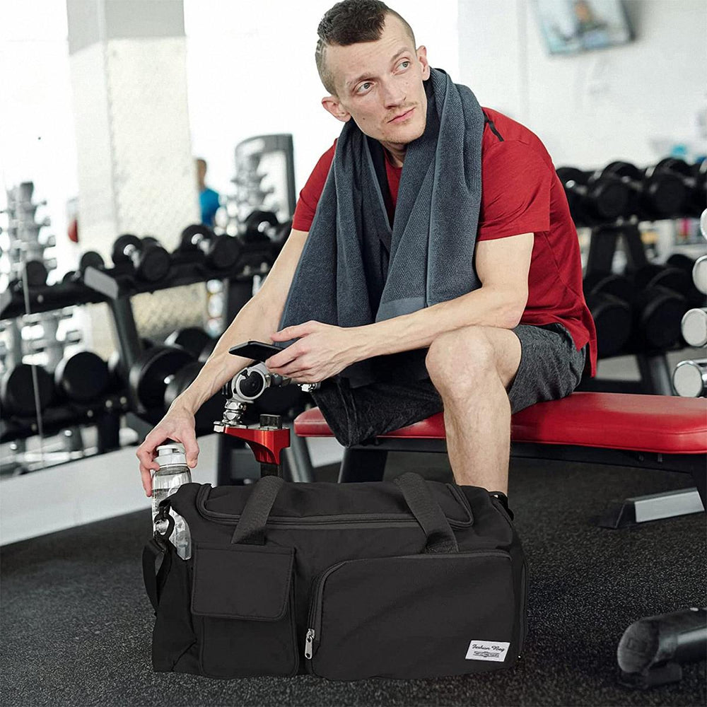 Fashionable Large Capacity Travel & Gym Bag - Black_img_3