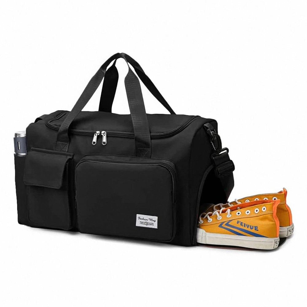 Fashionable Large Capacity Travel & Gym Bag - Black_img_4