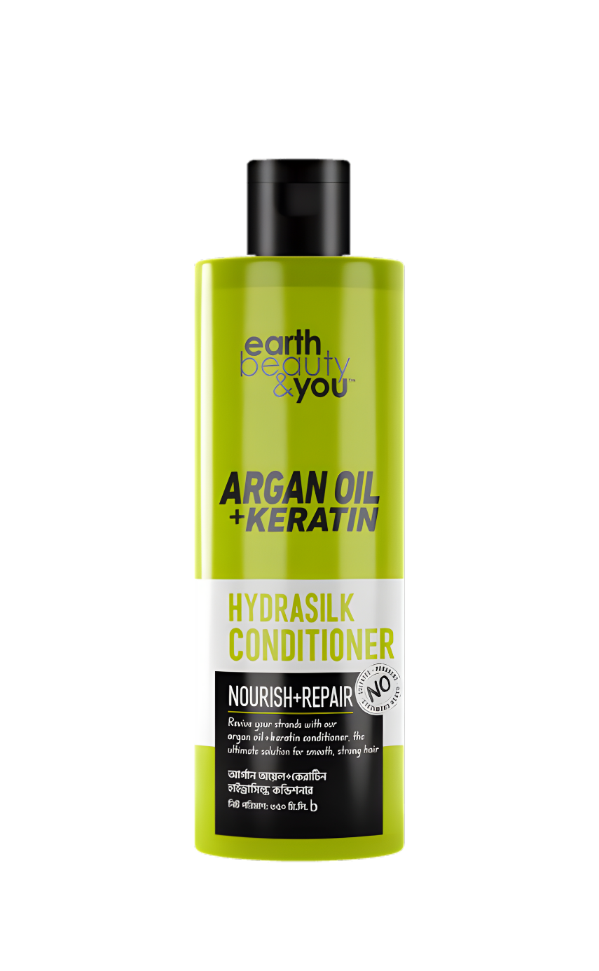 Earth Beauty & You Argan Oil+ Keratin Hydrasilk Conditioner 350ml . - Image 1