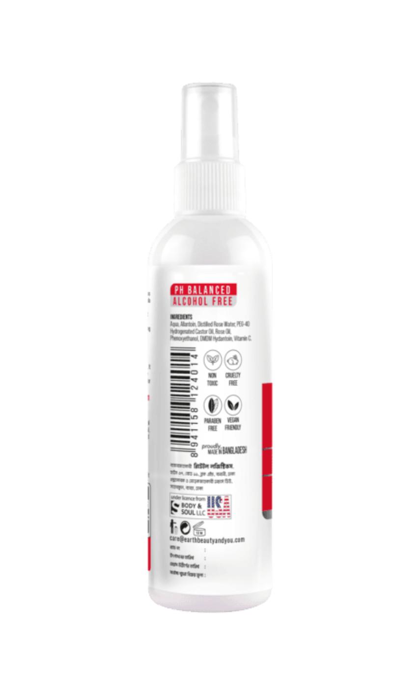 Earth Beauty & You Rose Water With Vitamin C Mist Toner-120 ml - Image 2