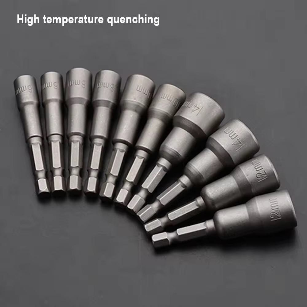 HARDEN 5Pcs Magnetic Nut Drivers Socket 65mm Long (6mm | 8mm | 10mm | 12mm | 14mm) Roofing Socket, Drill Bit Adapter Hex Socket Sleeve Nozzles; Model: 550621 | 550622 | 550624 | 550625 | 550626_img_4