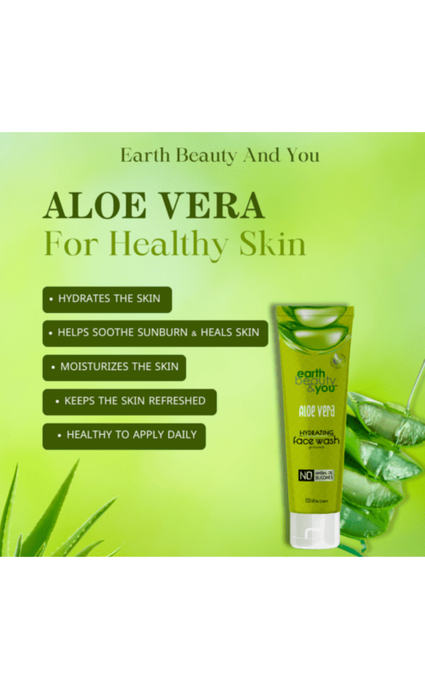 Earth Beauty & You Aloe Vera Face Wash Earth Beauty & You 100ml - Image 2