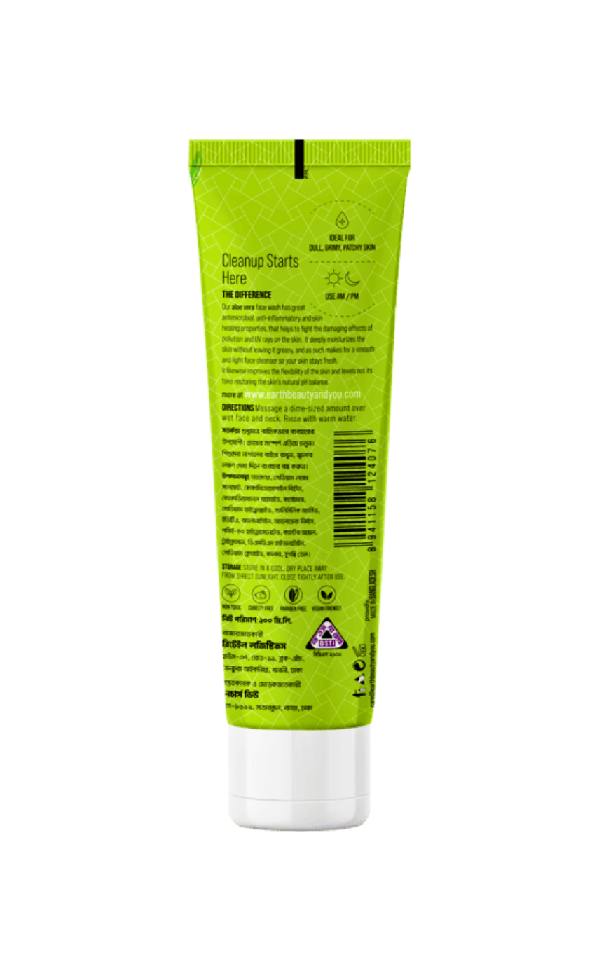 Earth Beauty & You Aloe Vera Face Wash Earth Beauty & You 100ml - Image 4