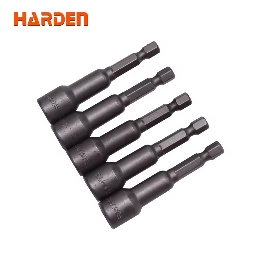 HARDEN 5Pcs Magnetic Nut Drivers Socket 65mm Long (6mm | 8mm | 10mm | 12mm | 14mm) Roofing Socket, Drill Bit Adapter Hex Socket Sleeve Nozzles; Model: 550621 | 550622 | 550624 | 550625 | 550626_img_5