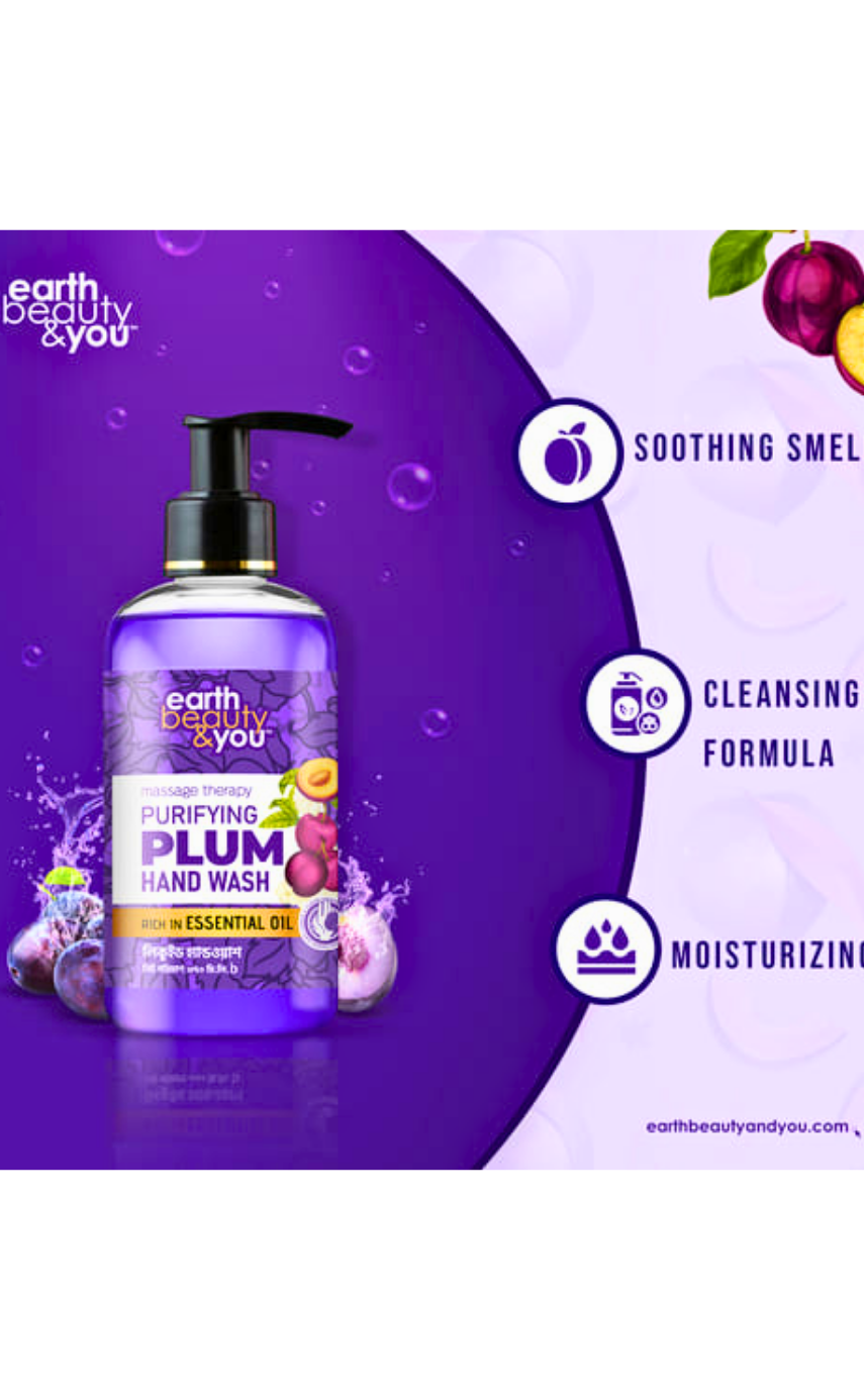 Earth Beauty & You Purifying Plum Hand Wash -370 ml - Image 3