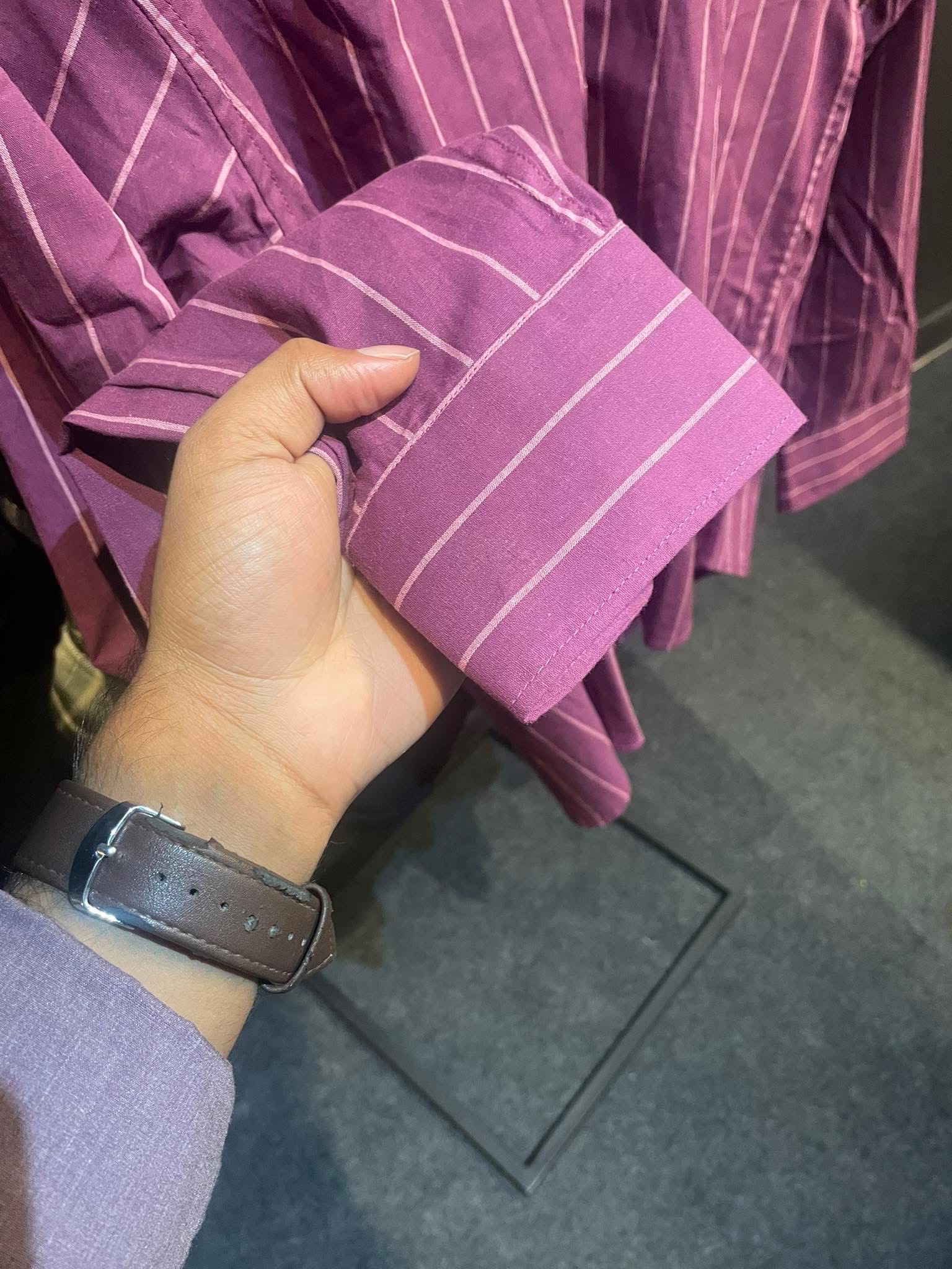 Maroon oversized full sleeve shirt_img_5