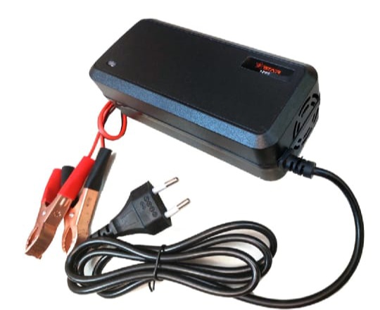 Portable 12V 5A Smart Battery Charger with Alligator Clips