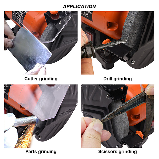 Harden 6" (150mm) Bench Grinder 150W (150X16X12.7mm) Model No: 753606_img_2