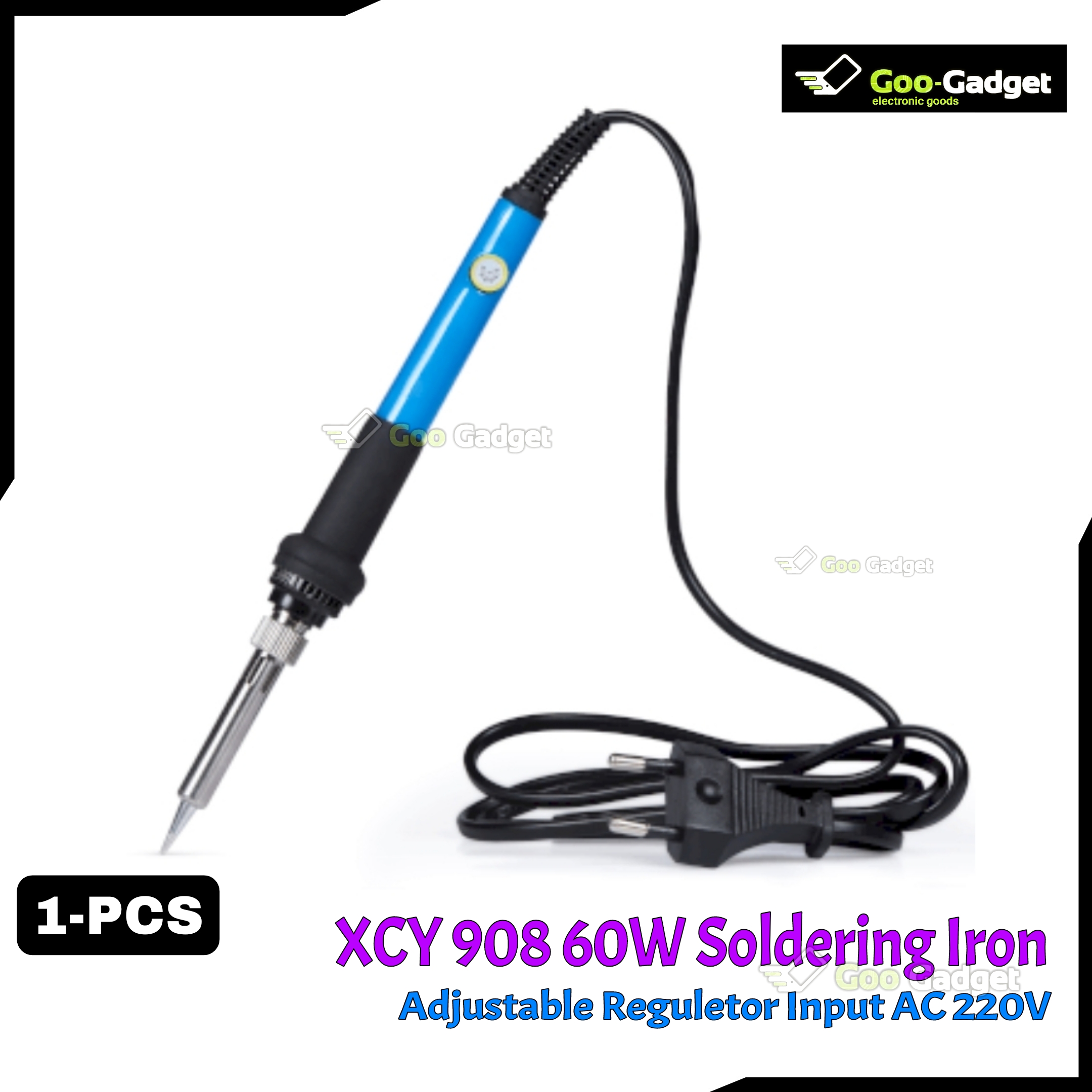 XCY 908 60W Adjustable Temperature Soldering Iron | Precision 200-450°C Handheld Electronics Repair Tool