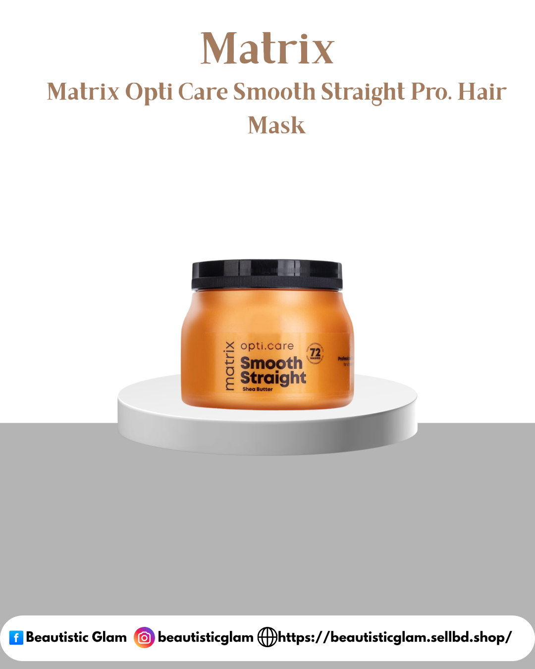 Matrix Opti Care Smooth Straight Pro. Hair Mask 500Gram