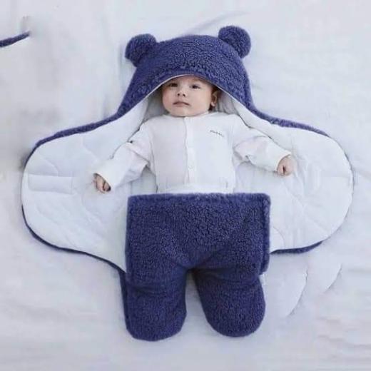 Baby Sleeping Bag Ultra-Soft Fluffy Fleece Newborn Receiving Blanket Infant Boys Girls Clothe Sleeping Nursery Wrap Swaddle_img_0