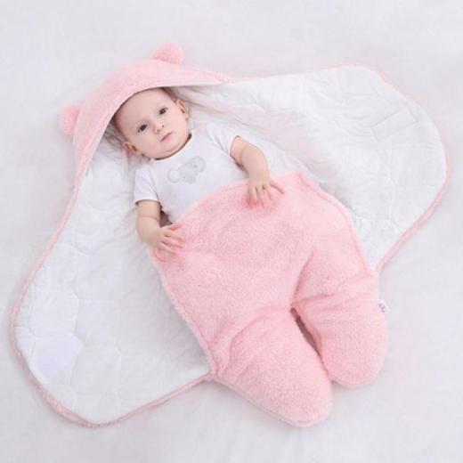 Baby Sleeping Bag Ultra-Soft Fluffy Fleece Newborn Receiving Blanket Infant Boys Girls Clothe Sleeping Nursery Wrap Swaddle_img_2
