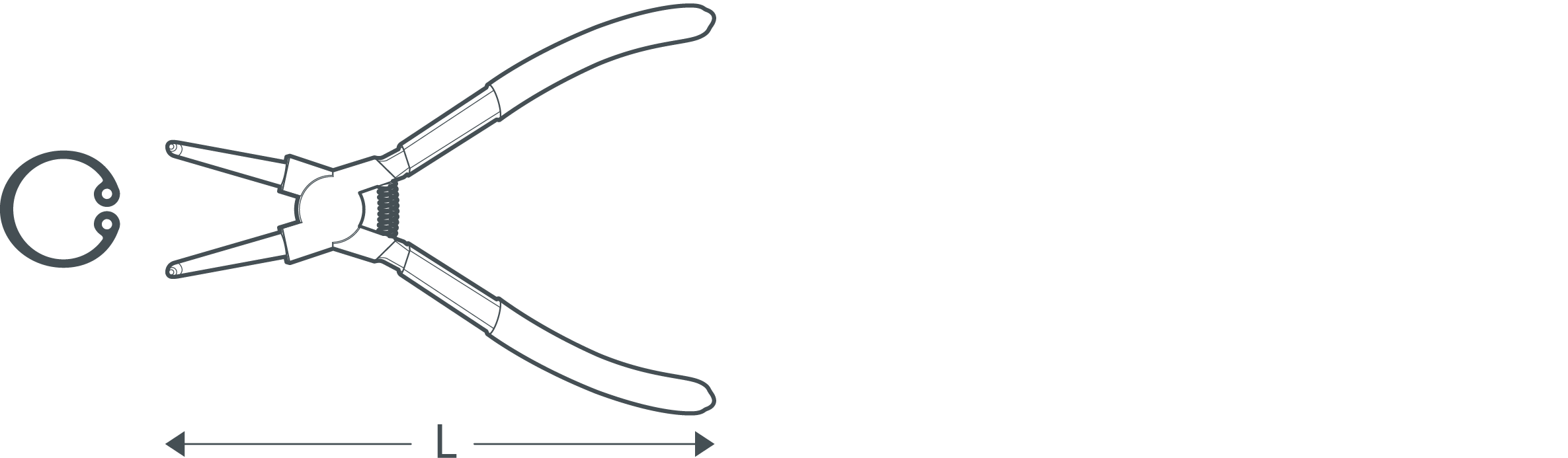 CROWN 7" Professional Internal circlip plier ( Straight Nose | Bent Nose ), CR-V; CPHPL-ISA07 | CPHPL-IBA07_img_2