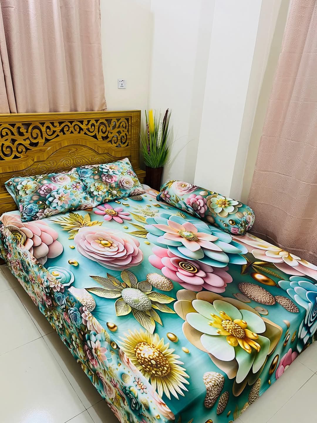 Water Proof China Premium 3D Design Bed Sheet_img_0