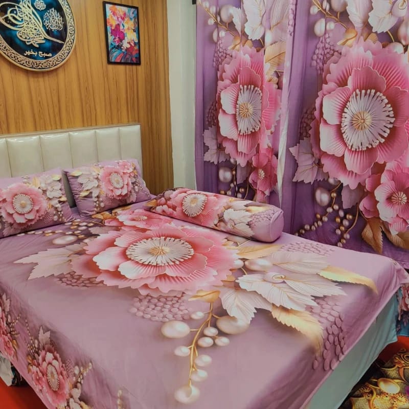 Water Proof China Premium 3D Design Bed Sheet_img_0