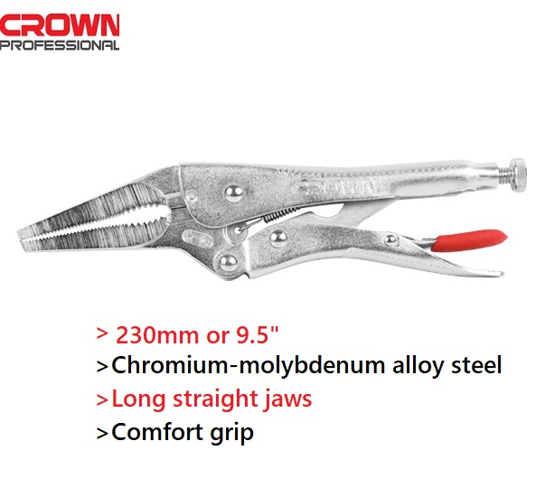 CROWN Professional Locking grip plier ( 5" curved jaw | 6.5" Straight Jaw | 9.5" Straight Jaw ),Cr-V; CPHPL-GRA05_img_3