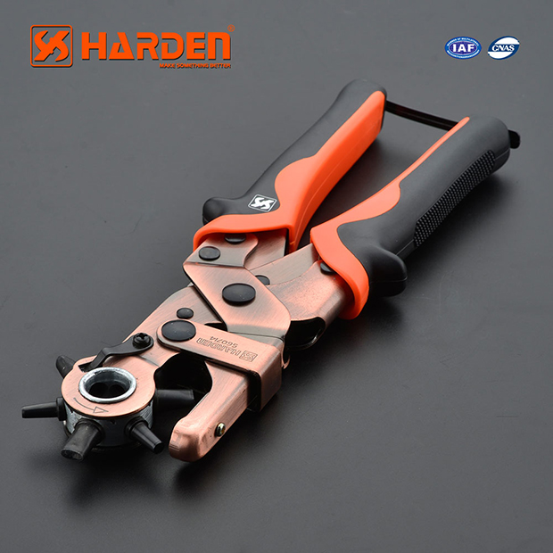 HARDEN Professional rotary punch Belt Punch Pliers 10" ( round hole oval hole ) Model: 560714