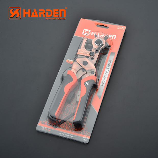 HARDEN Professional rotary punch Belt Punch Pliers 10" ( round hole oval hole ) Model: 560714_img_2
