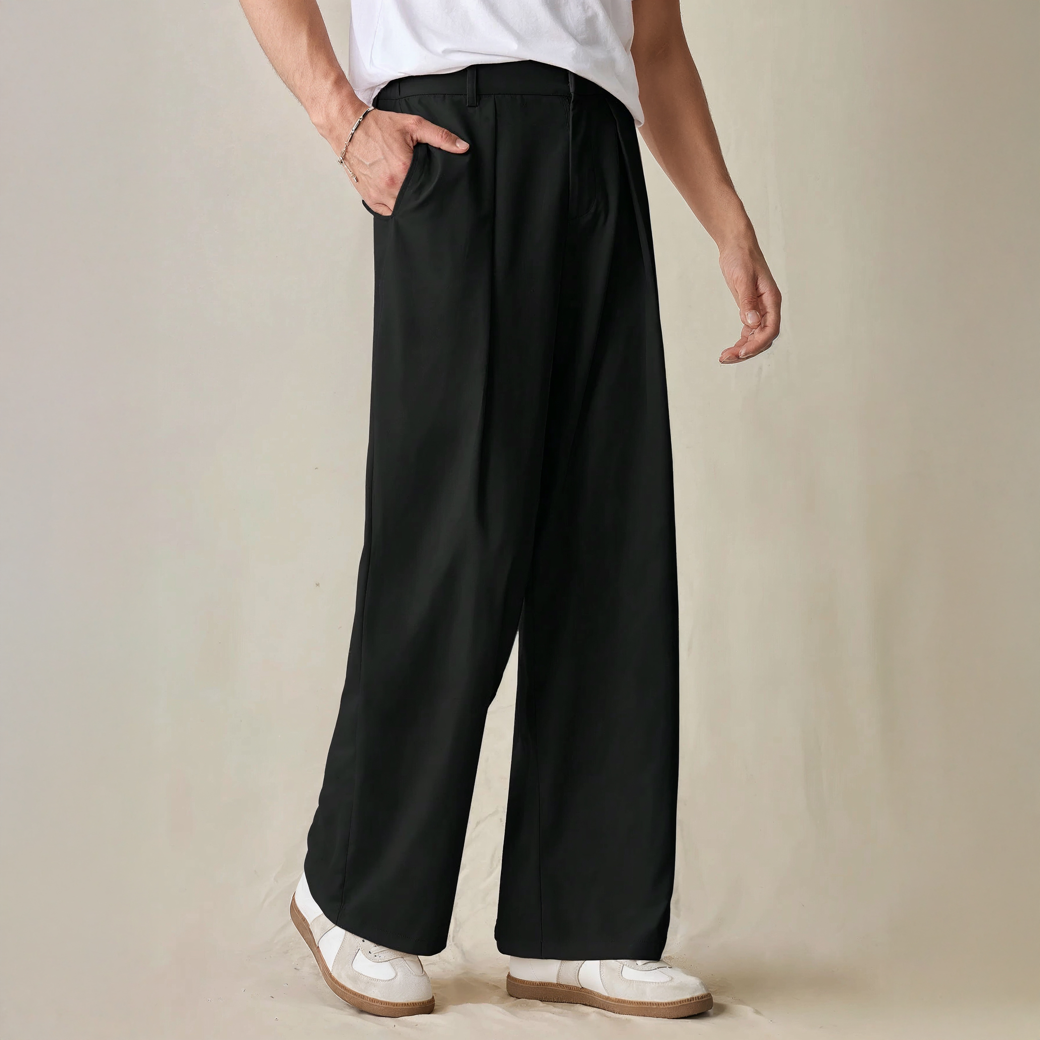 Premium Baggy Formal pant (Knight Black)