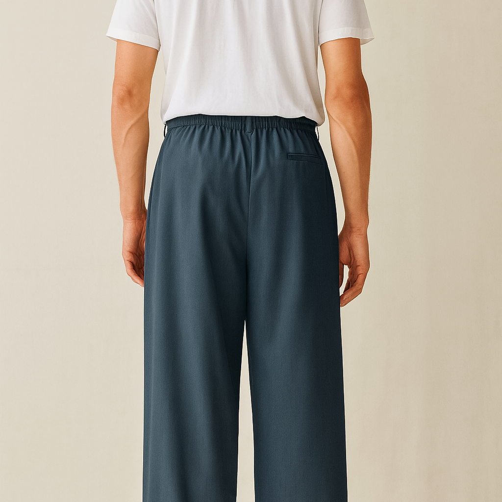 Oversized Baggy Formal pant (Steel Blue)_img_2