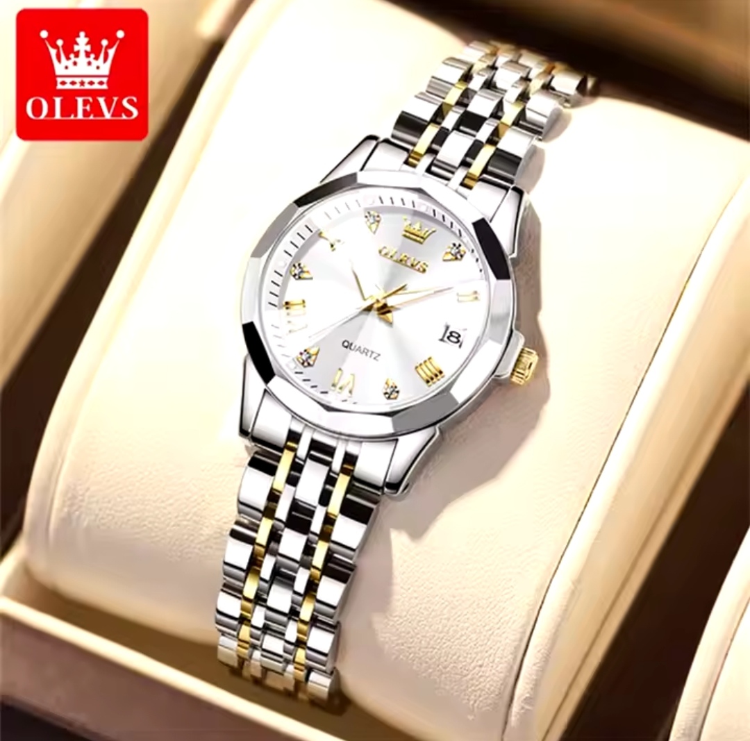 OLEVS 9931 Ladies Chain Watch- Silver Dial- Silver Bezel- Silver+Golden Chain- TF Code OL922CF_img_3