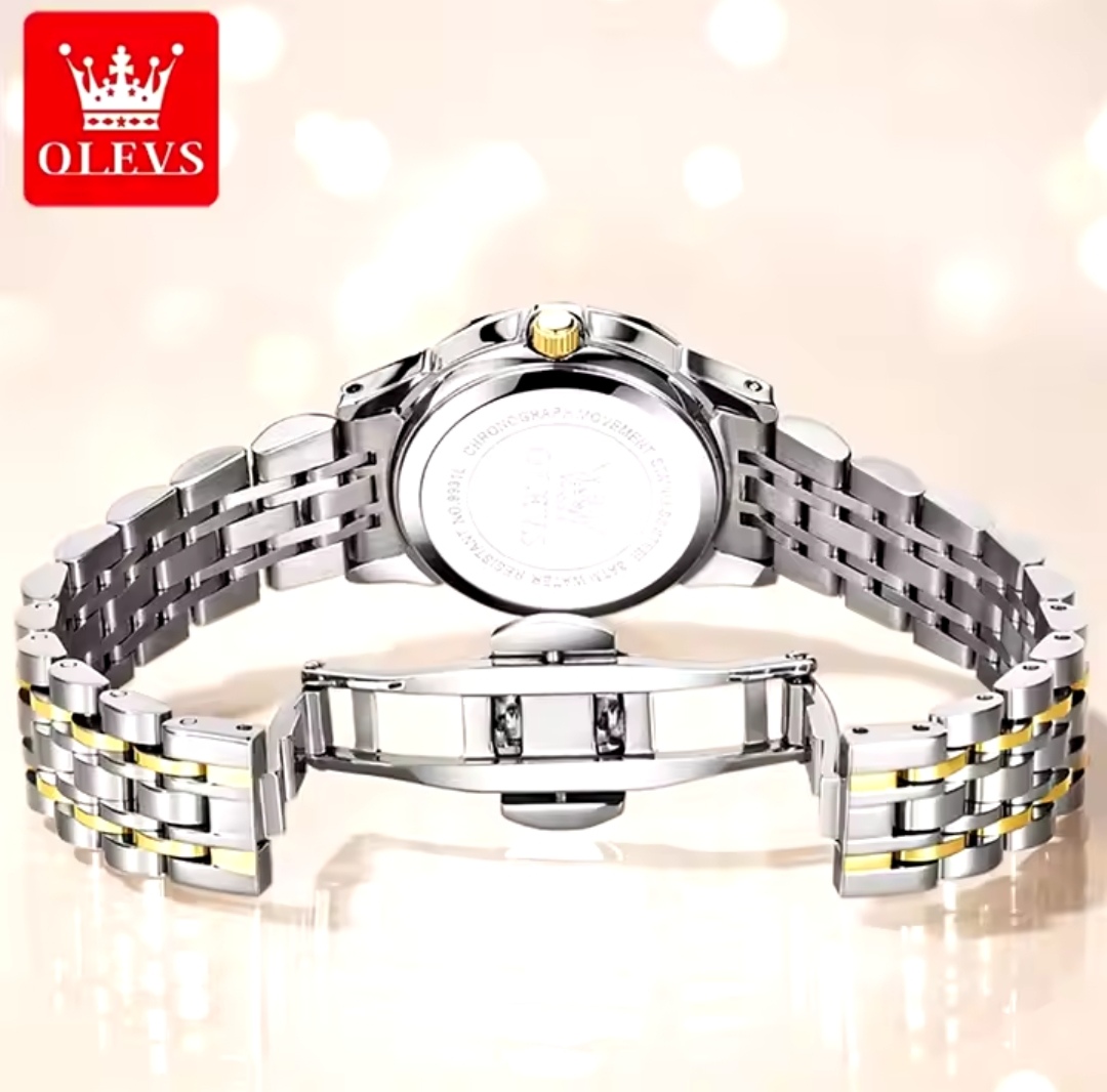 OLEVS 9931 Ladies Chain Watch- Silver Dial- Silver Bezel- Silver+Golden Chain- TF Code OL922CF_img_6