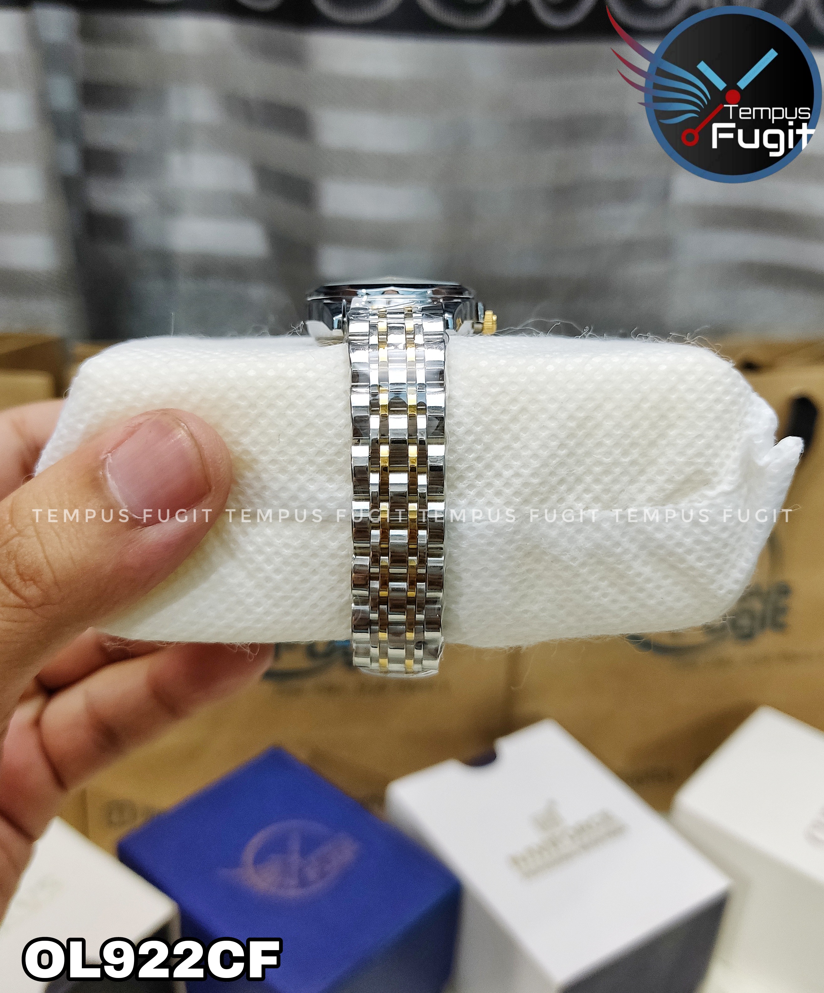 OLEVS 9931 Ladies Chain Watch- Silver Dial- Silver Bezel- Silver+Golden Chain- TF Code OL922CF_img_10