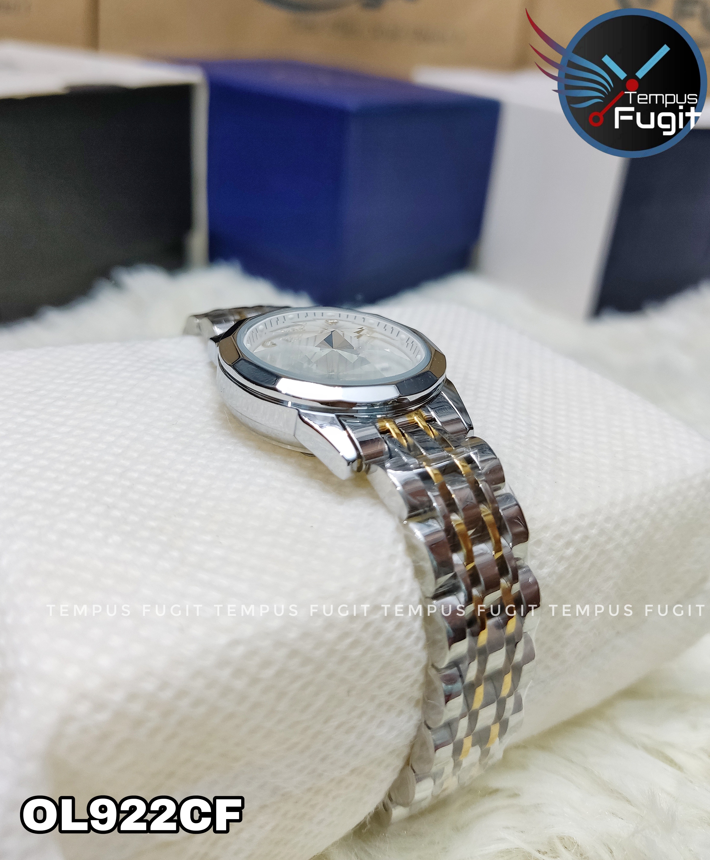 OLEVS 9931 Ladies Chain Watch- Silver Dial- Silver Bezel- Silver+Golden Chain- TF Code OL922CF_img_11