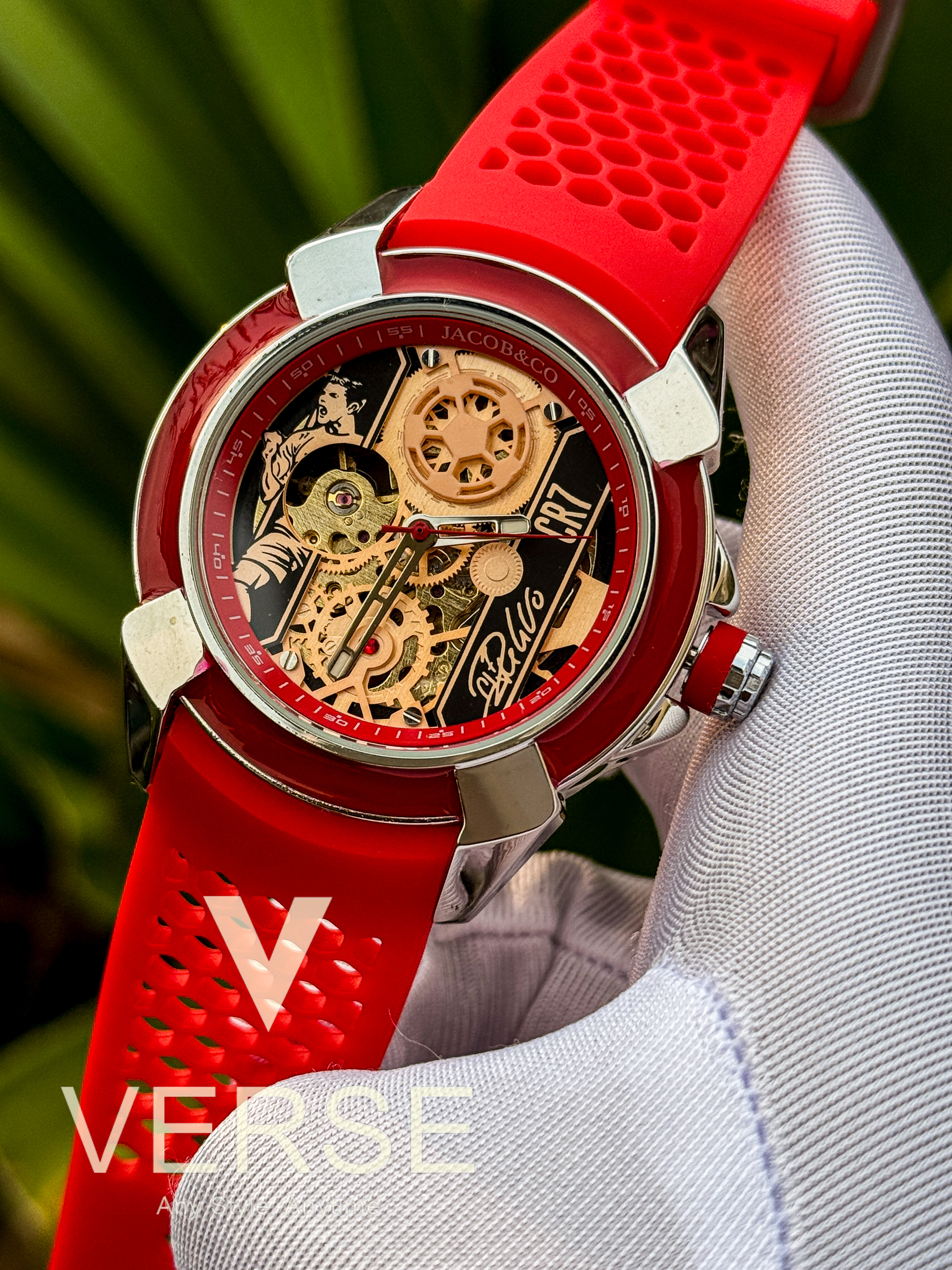 Ja&C Epic X CR7 Red Belt Silver