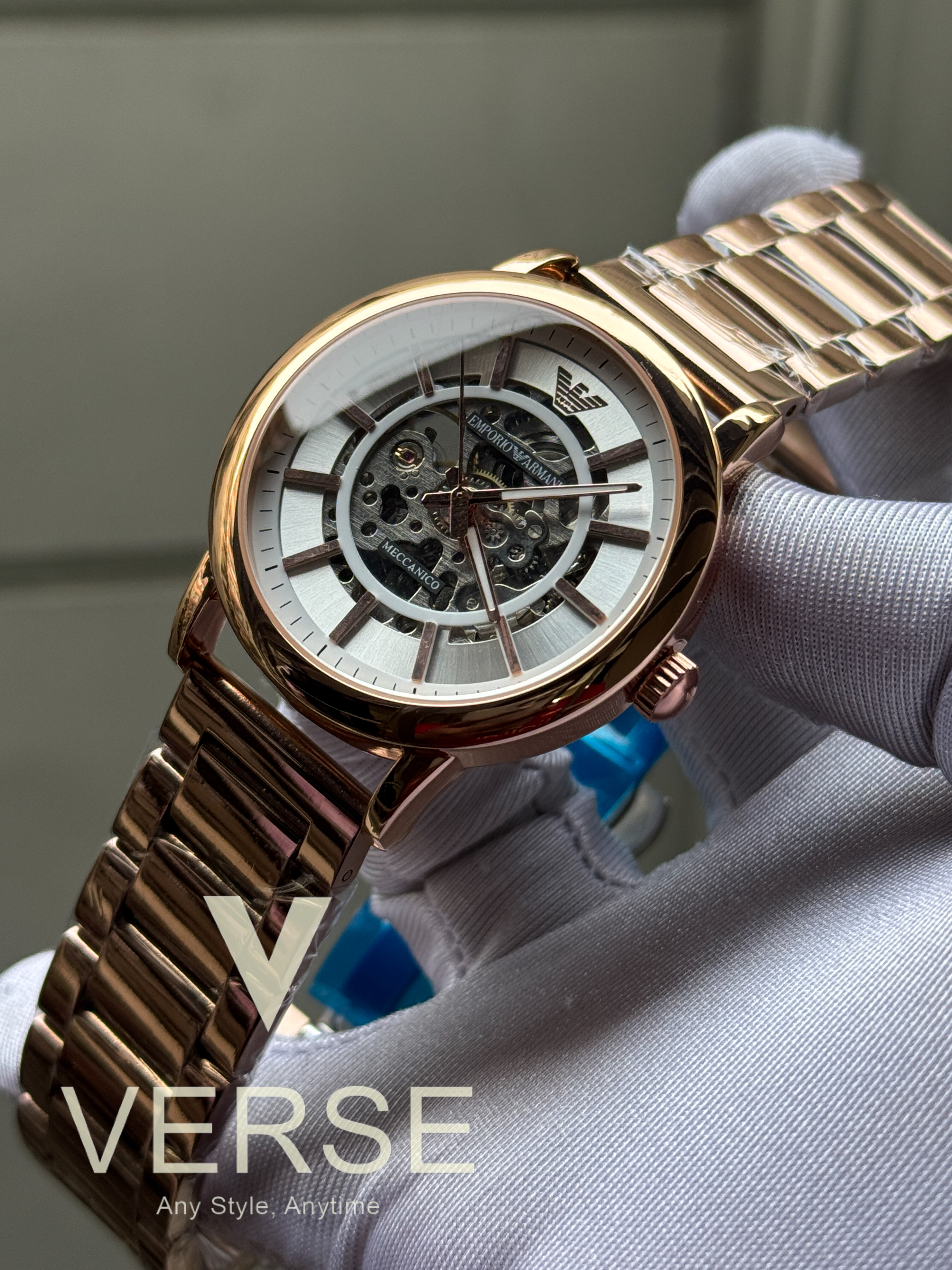 ARMANI AUTO CHAIN ROSE GOLD