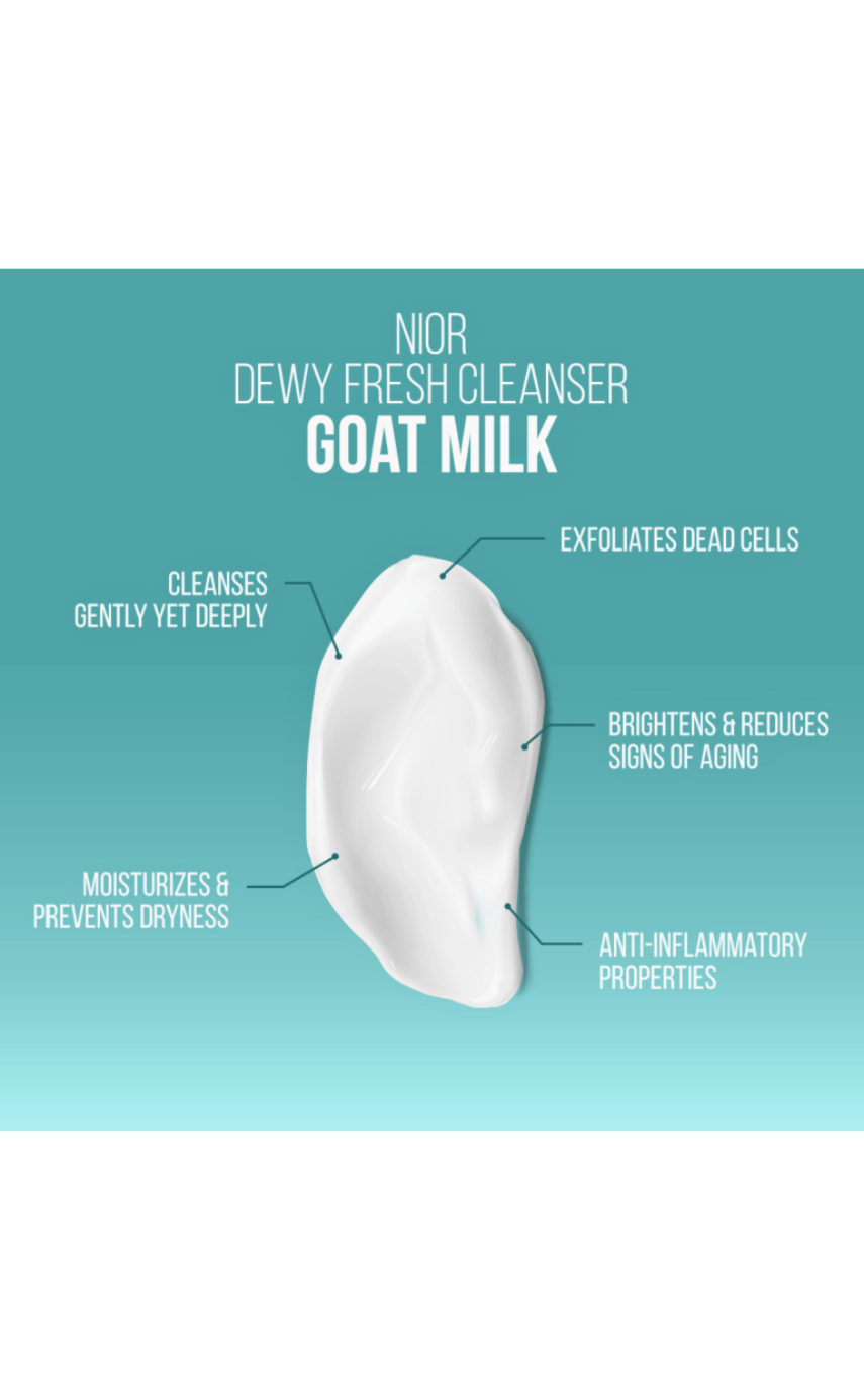 Nior Dewy Fresh Goat Milk Cleanser 100ml - Image 3