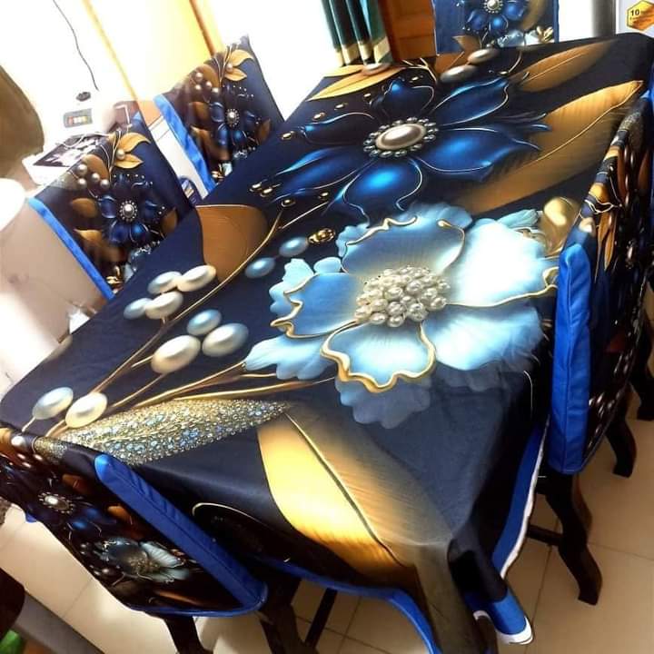 China Premium 3D Print Table Cloth Set_img_0