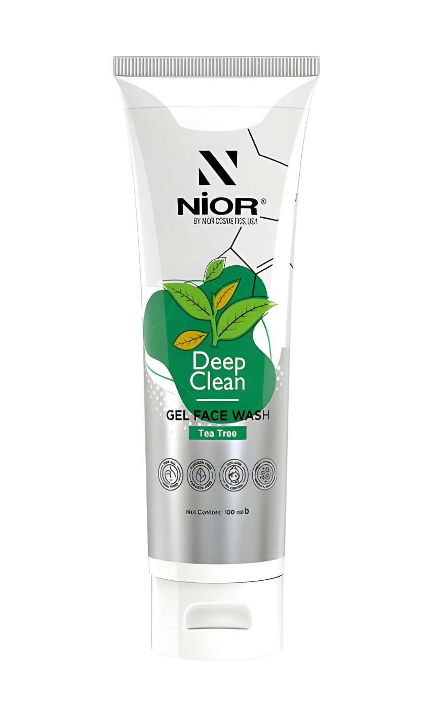 NIOR Deep Clean Gel Face Wash Tea-Tree 100ml - Image 1