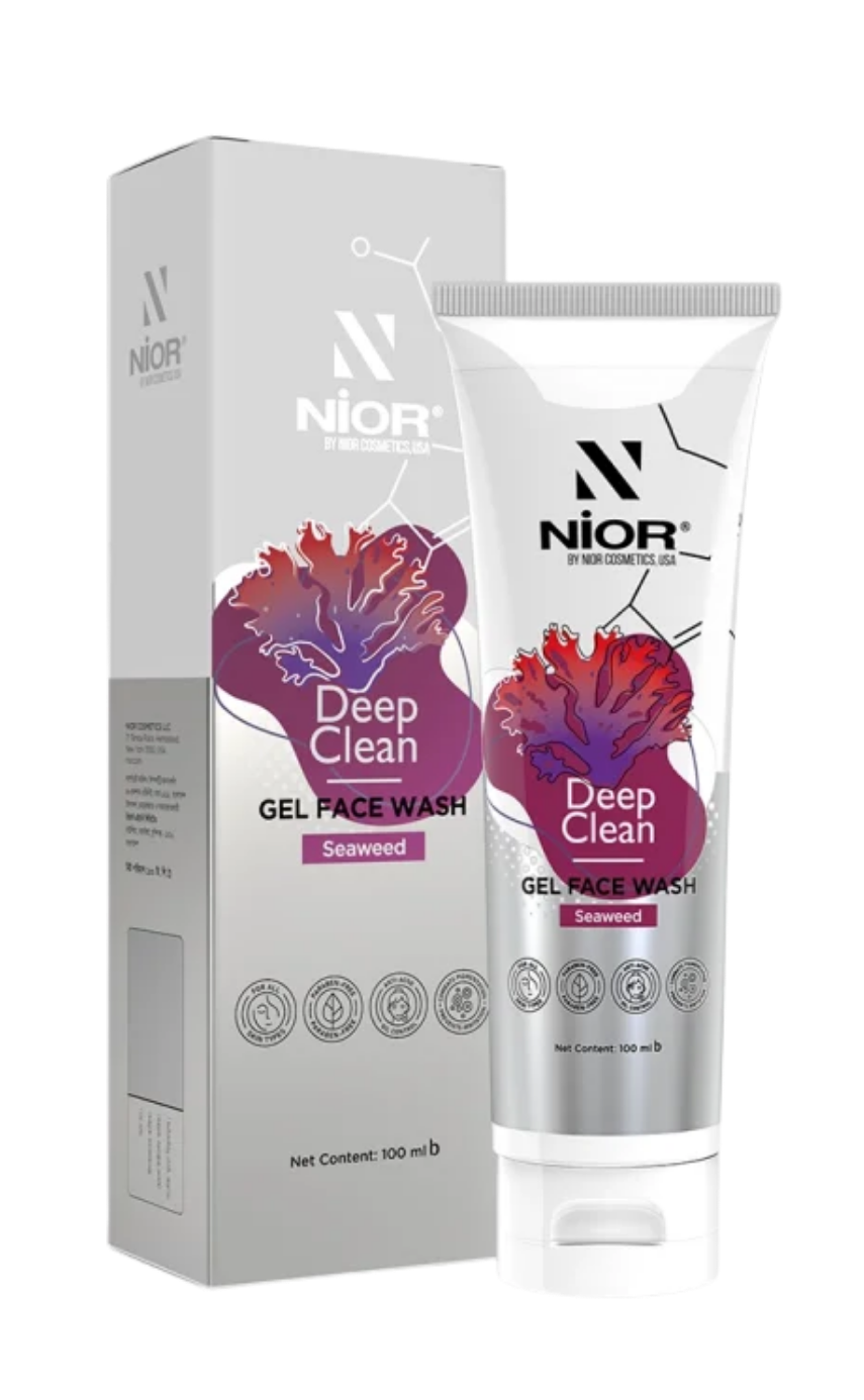 NIOR Deep Clean Gel Face Wash Seaweed 100ml - Image 4