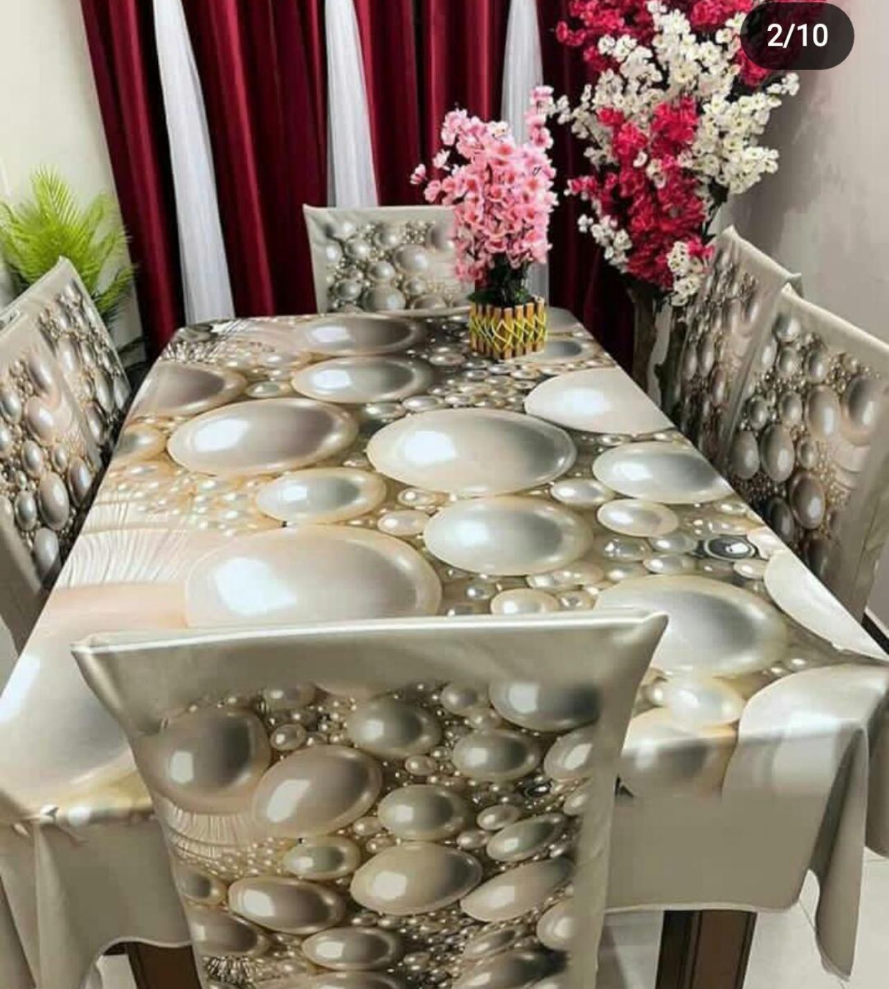China Premium 3D Print Table Cloth Set_img_0