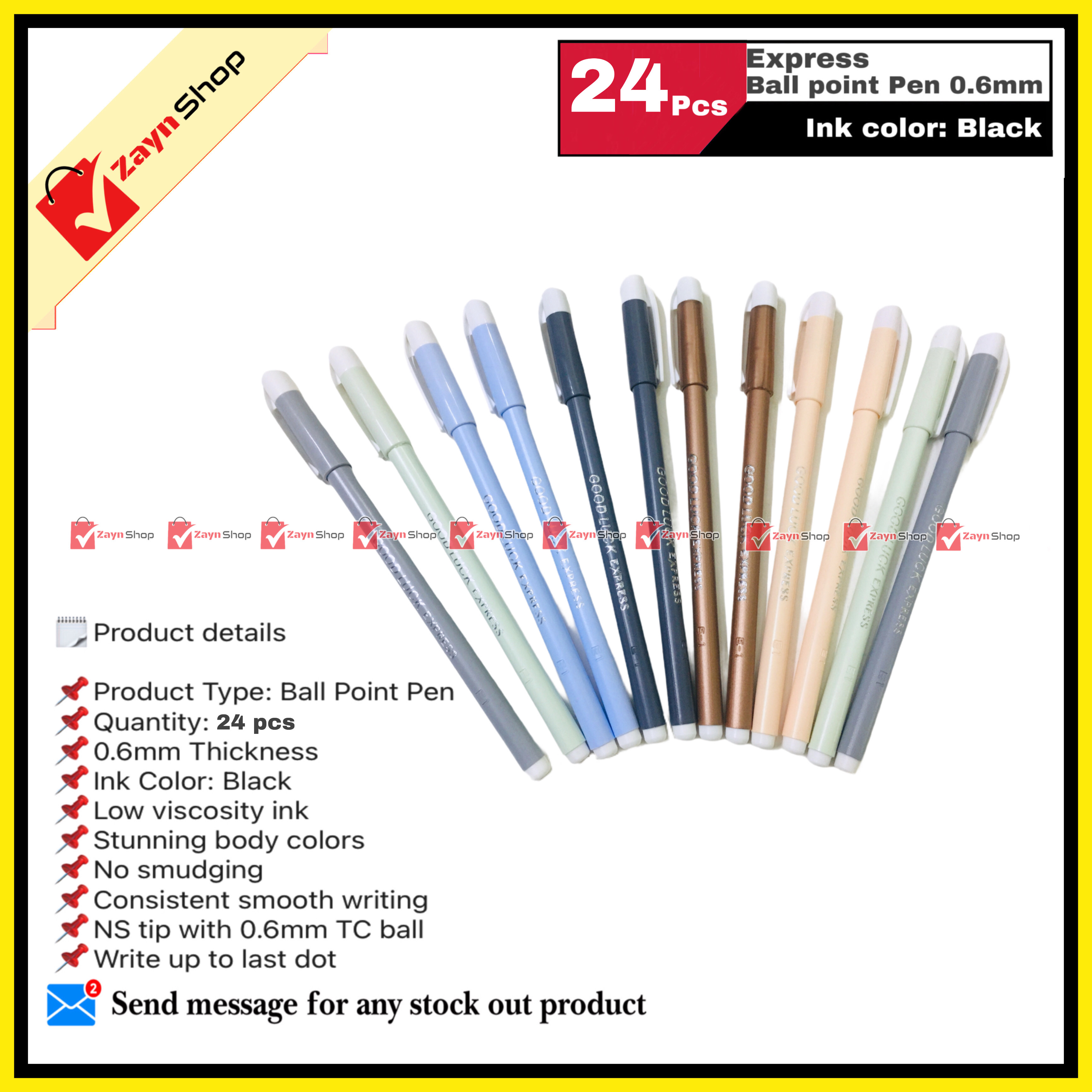 Good Luck EXPRESS Ball pen Black ink 0.6mm / 24 pcs_img_0