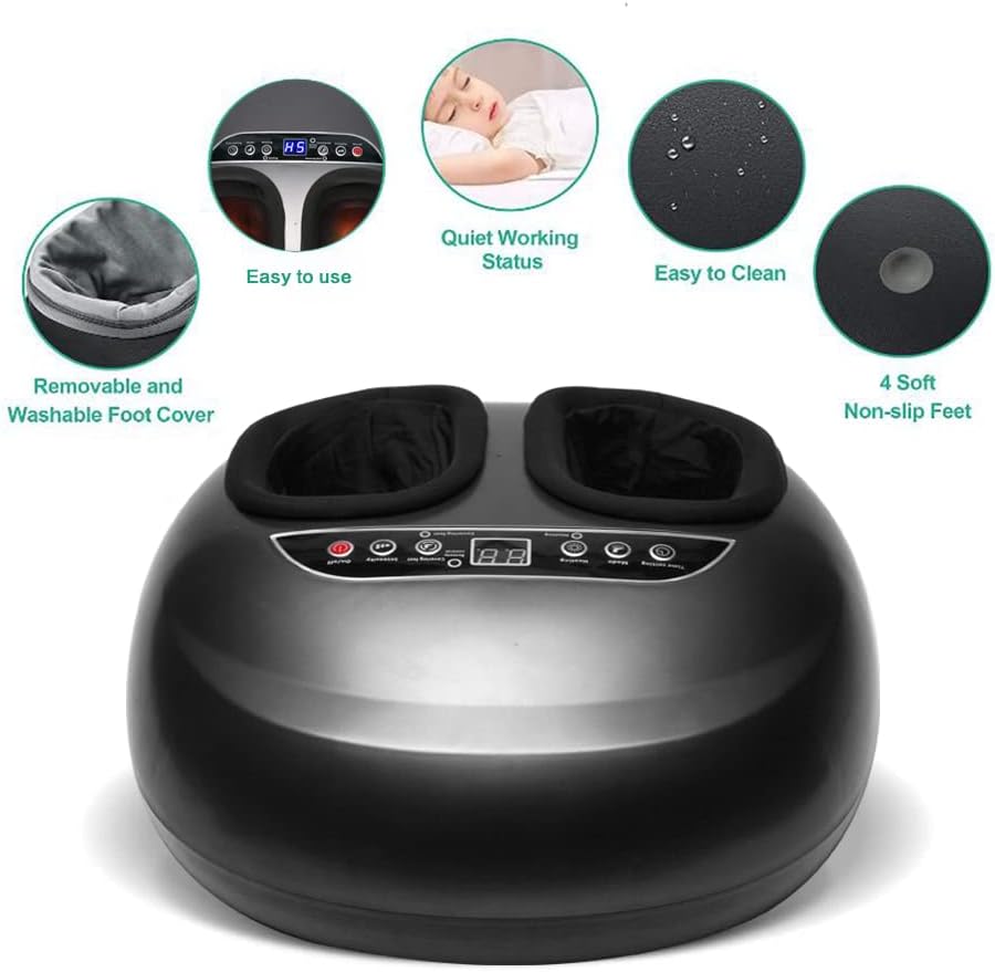 Electric Foot Massagers With Heated, Soothing Deep Kneading Therapy For Foot Wellness_img_0