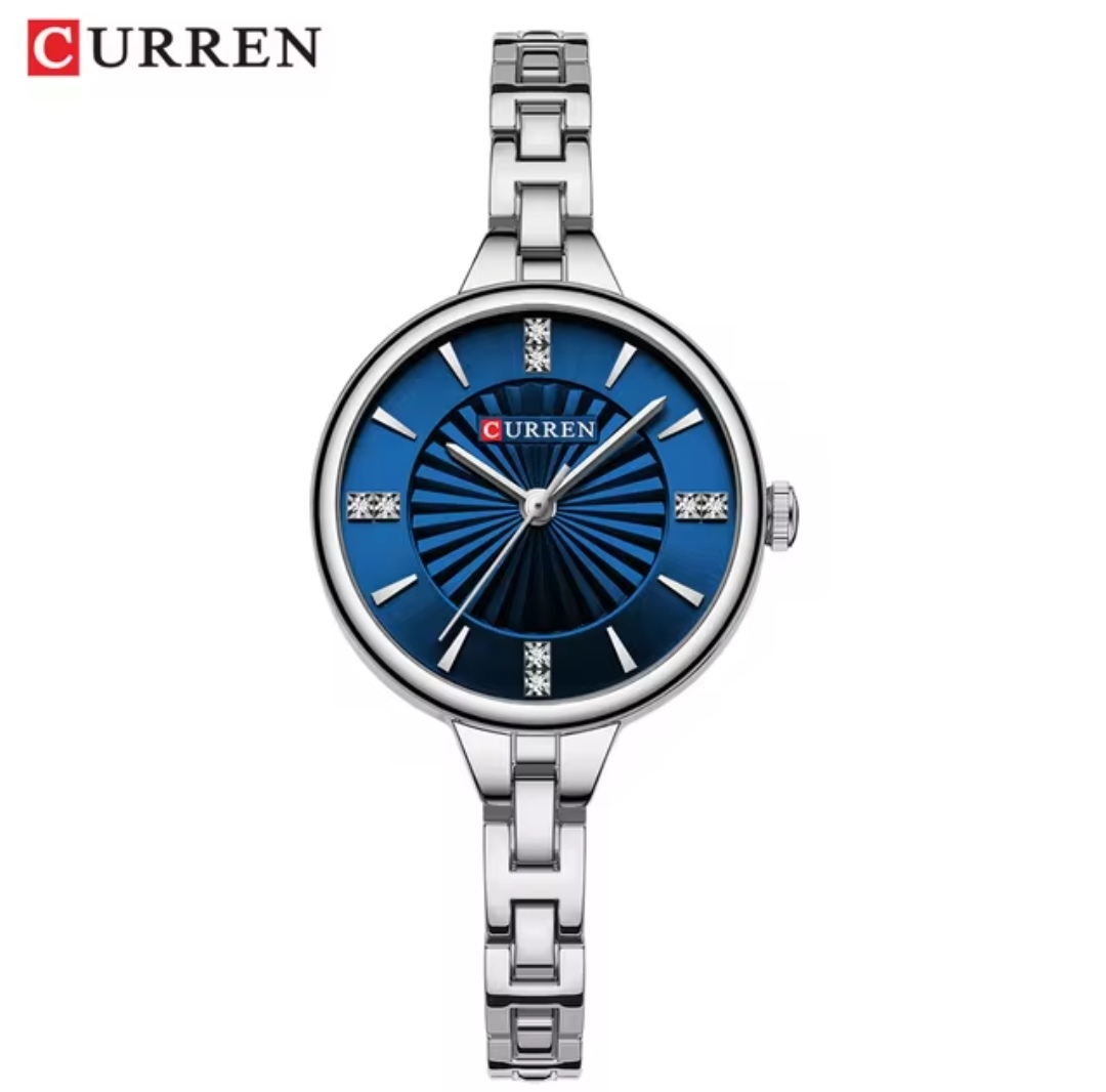 Curren 9097 Ladies Chain Watch- Blue Dial- Silver Bezel- Silver Chain- TF Code CR898CF_img_0