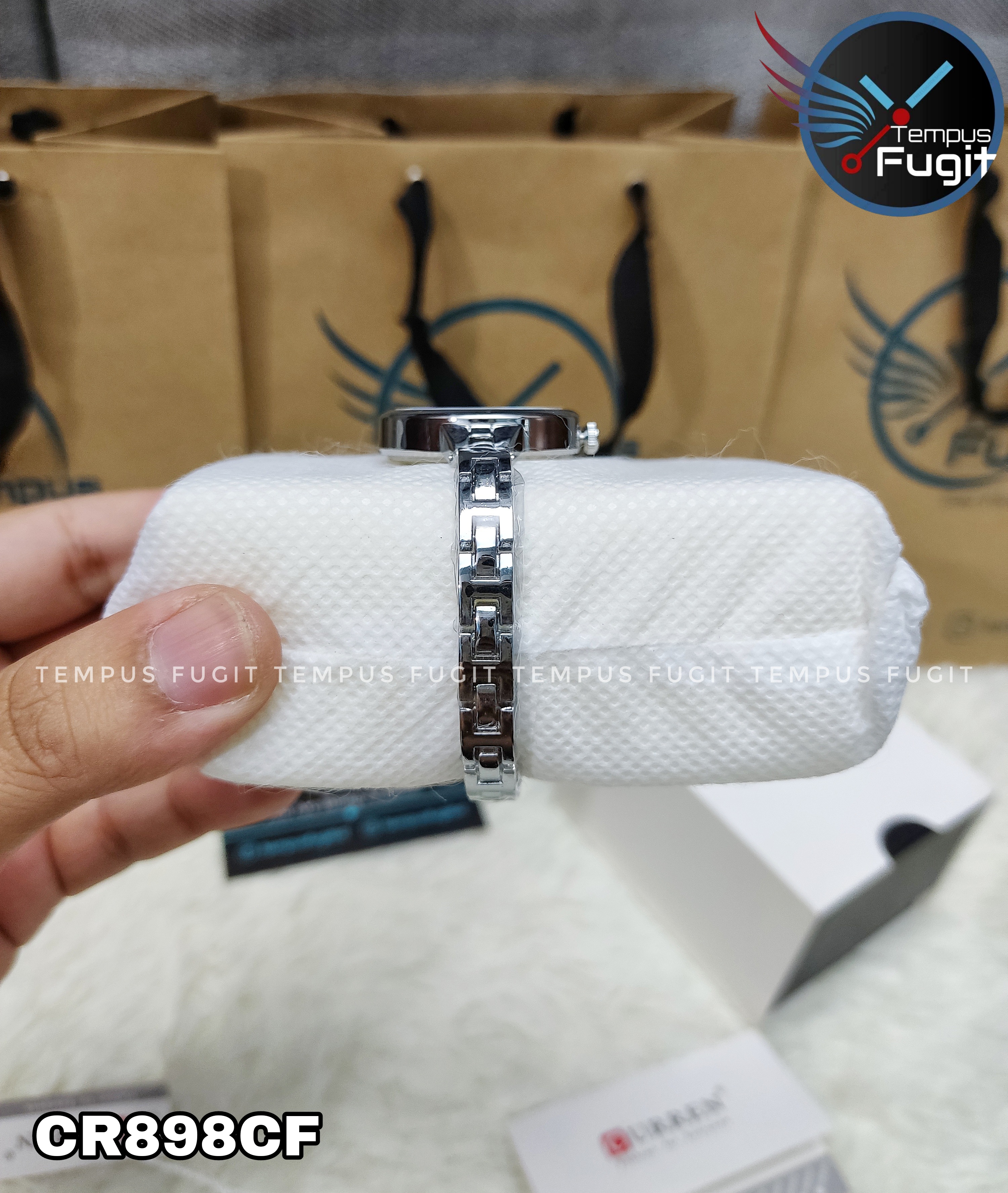 Curren 9097 Ladies Chain Watch- Blue Dial- Silver Bezel- Silver Chain- TF Code CR898CF_img_8