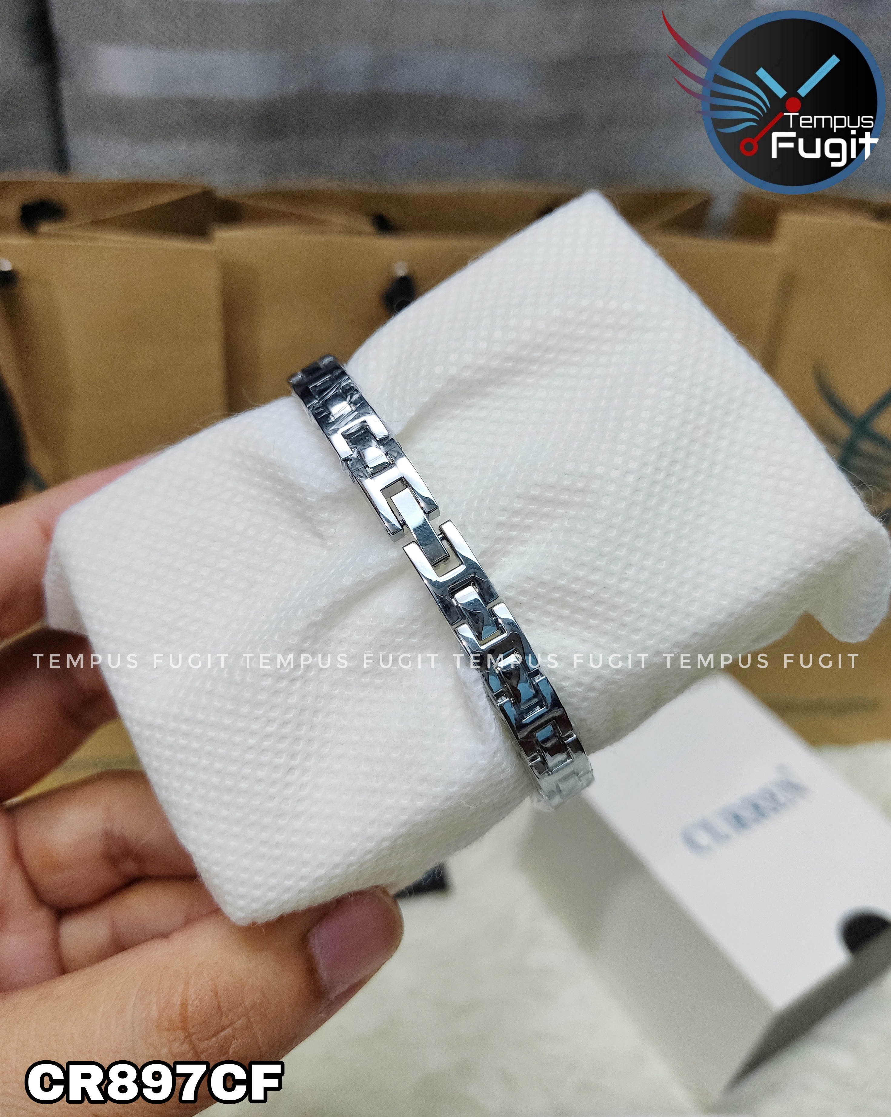 Curren 9097 Ladies Chain Watch- Silver Dial- Silver Bezel- Silver Chain- TF Code CR897CF_img_9