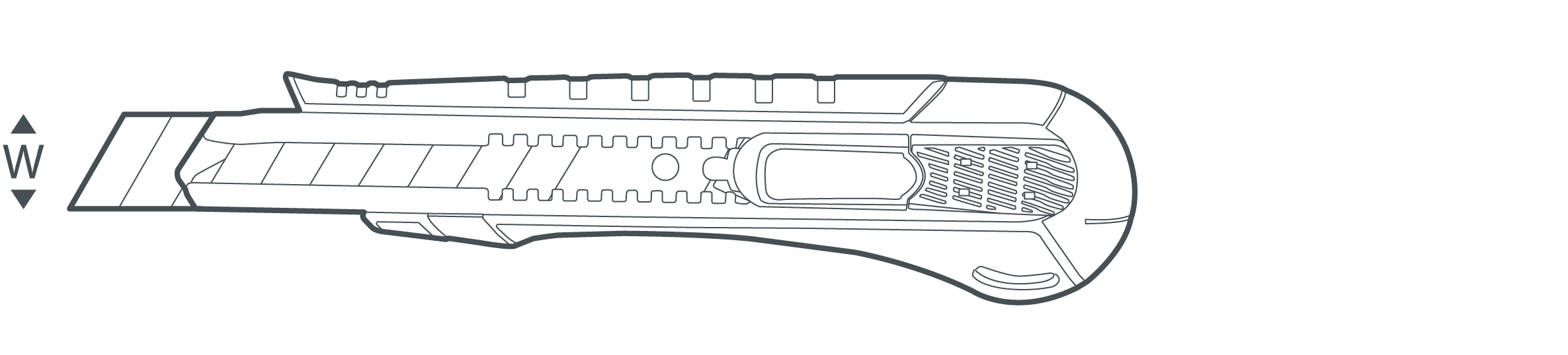 CROWN Professional Snap-Off Knife, 9mm, Zinc alloy+TPR, SK5; CPHKN-SOC09_img_5
