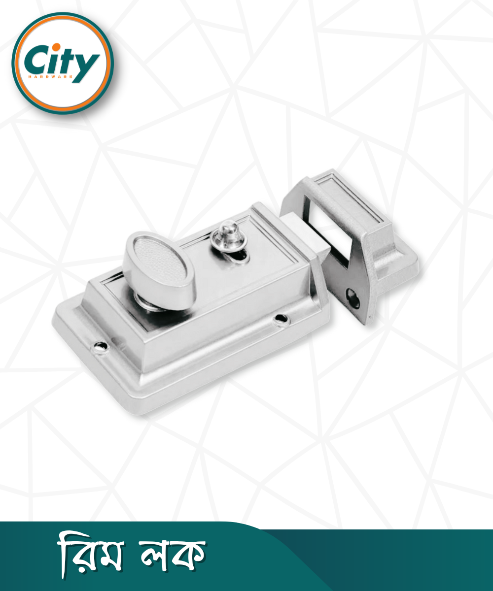 অটো লক রিম লক ডেডবোল্ট সিকিউরিটি লক লাচ লক কাঠের দরজার জন্য সিলভার রঙের দরজার লক