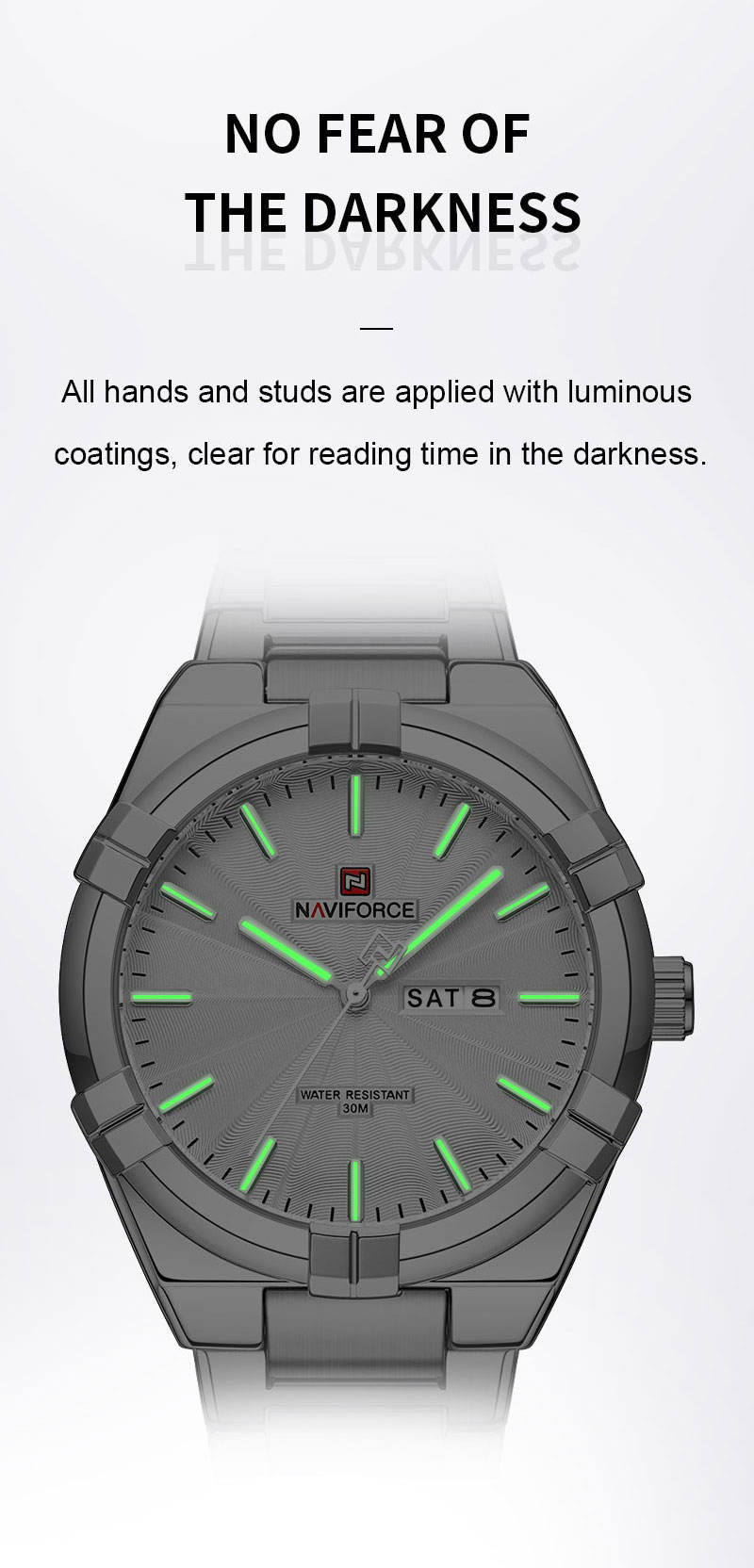 Naviforce 9218 Gents Chain Watch- Silver Dial- Silver- Bezel- Silver Chain- TF Code NF994CM_img_9