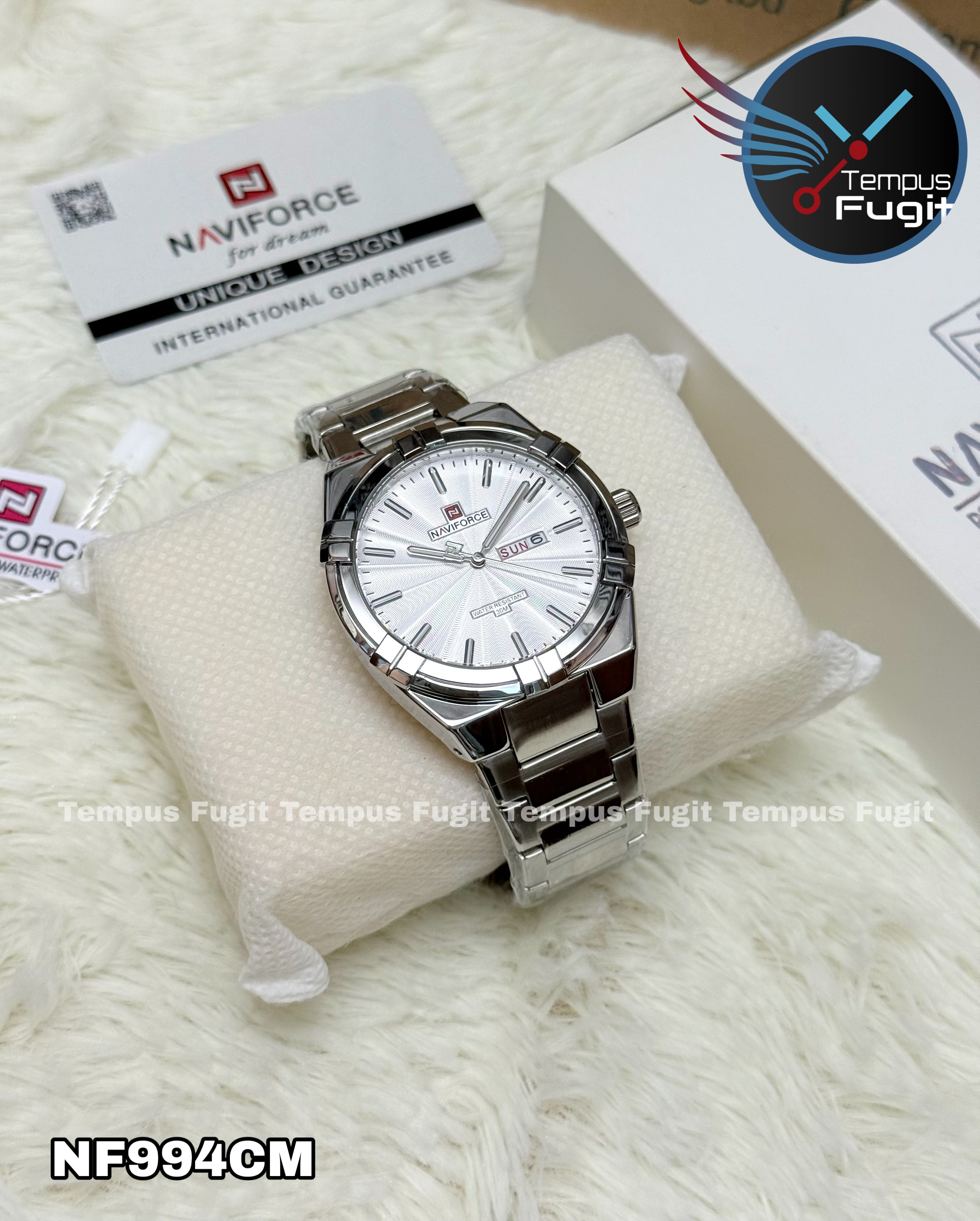 Naviforce 9218 Gents Chain Watch- Silver Dial- Silver- Bezel- Silver Chain- TF Code NF994CM_img_18