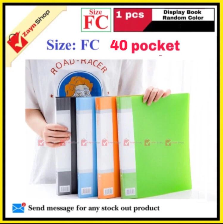 Display Book FC Legal Size 30 or 40 pocket Plastic File Folder Display Presentation Book Random color- 1pcs_img_6