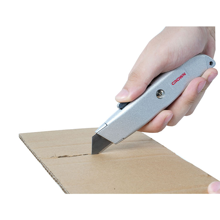 CROWN Professional Retractable knife Anti Cutter Utility knife, Zinc alloy; CPHKN-RTB6_img_2