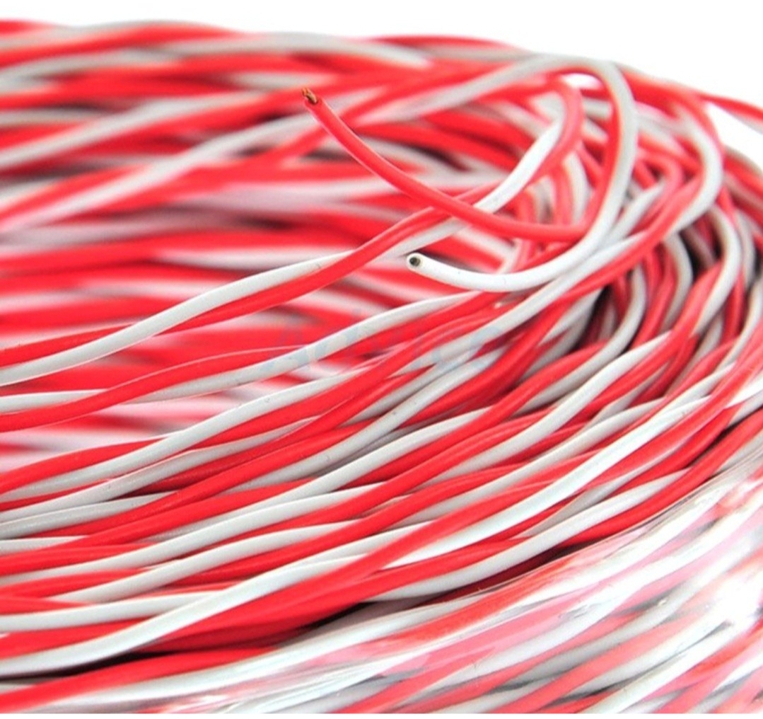 1 Yards 14/76 PVC Insulated Flexible Copper Wire Cable – 0.75 sqmm – Red & White